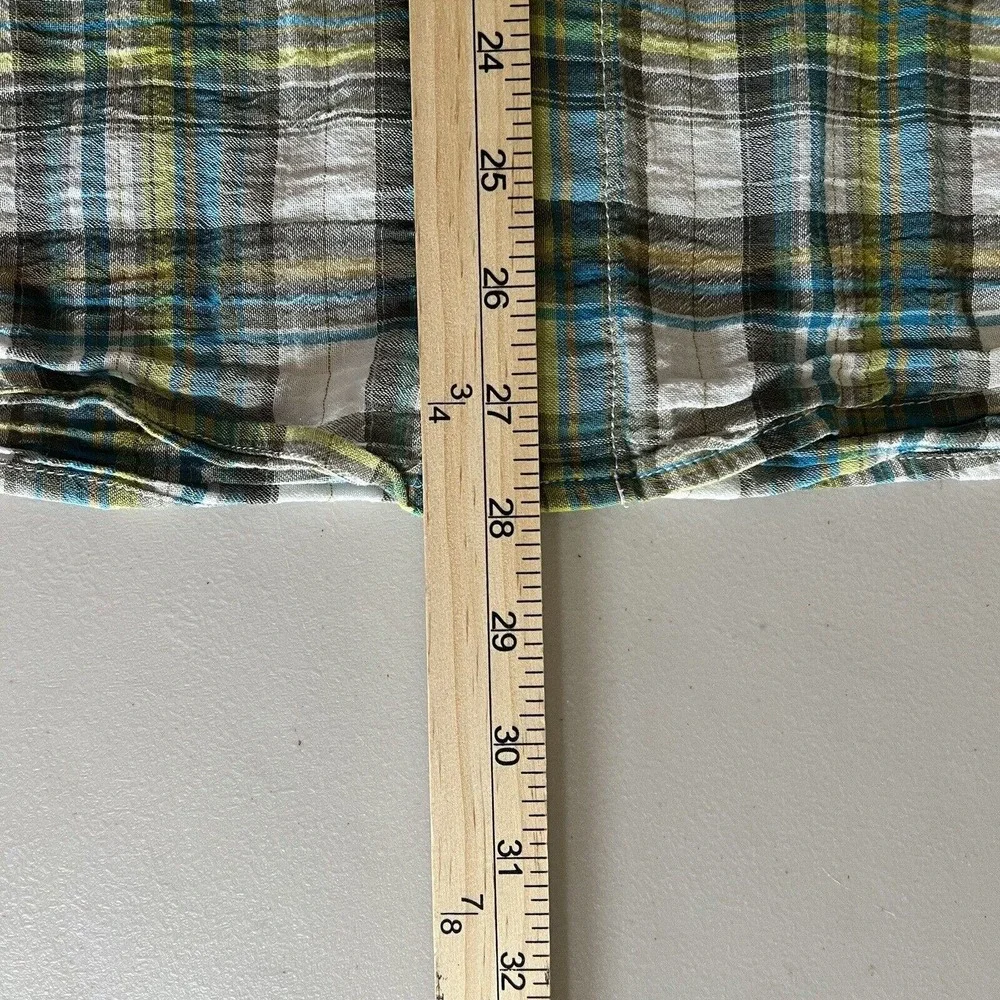 Kuhl Men's Large? (Read) Organic Cotton Plaid Short Sleeve Button Up Lightweight